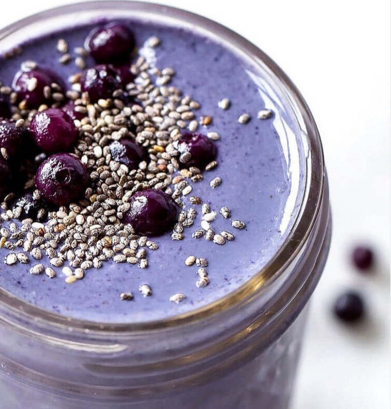Coconut, Blueberry and Chia Seed Shake