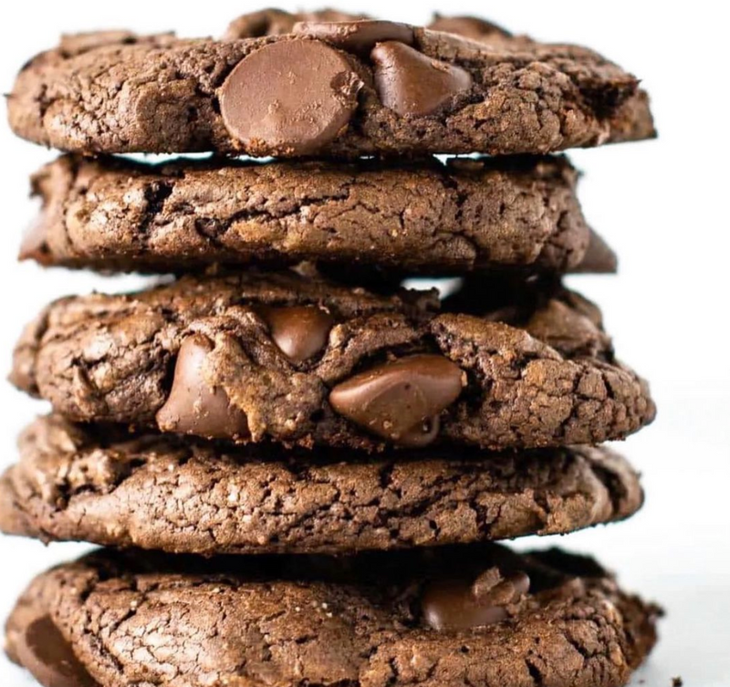 Fudgy Double Chocolate Cookies