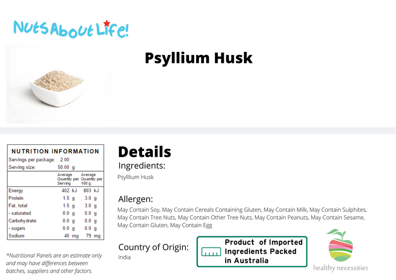Psyllium Husk Nutrition