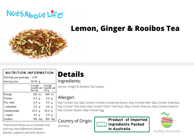 Lemon & Ginger With Rooibos Tea