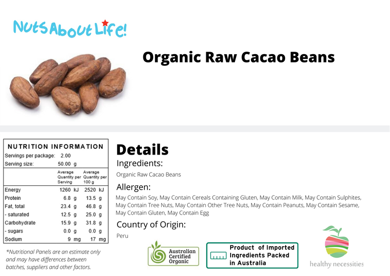 Organic Raw Cacao Beans