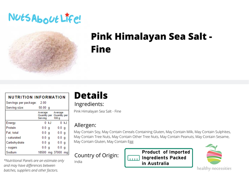 Pink Himalayan Crystal Sea Salt (Fine)