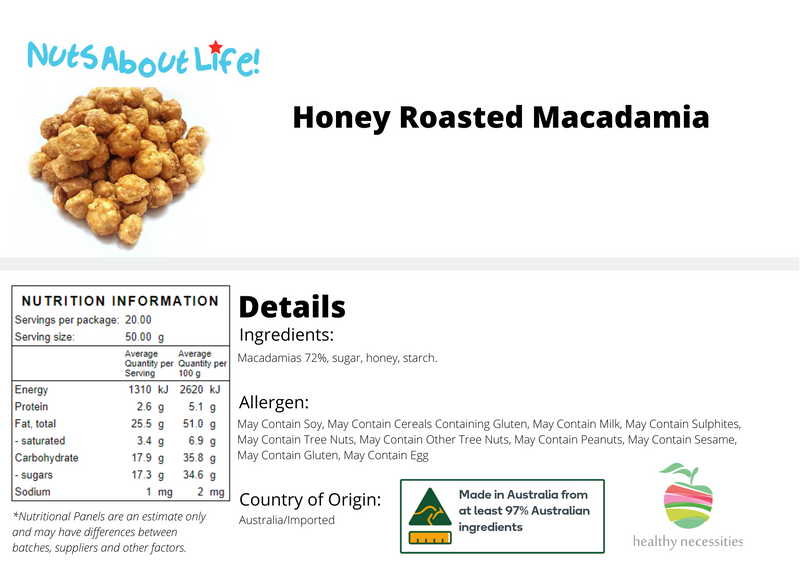 Honey Roasted Macadamia - Whole
