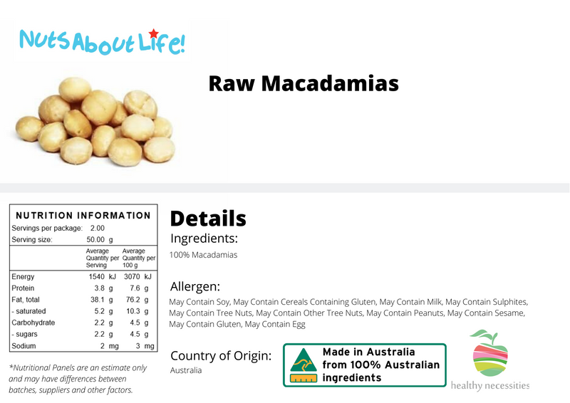 Raw Whole Macadamias