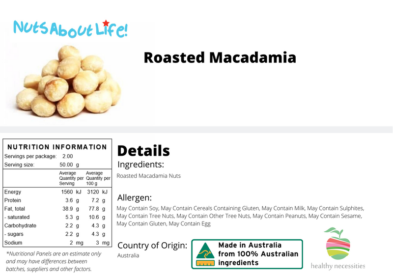 Roasted Unsalted Macadamias