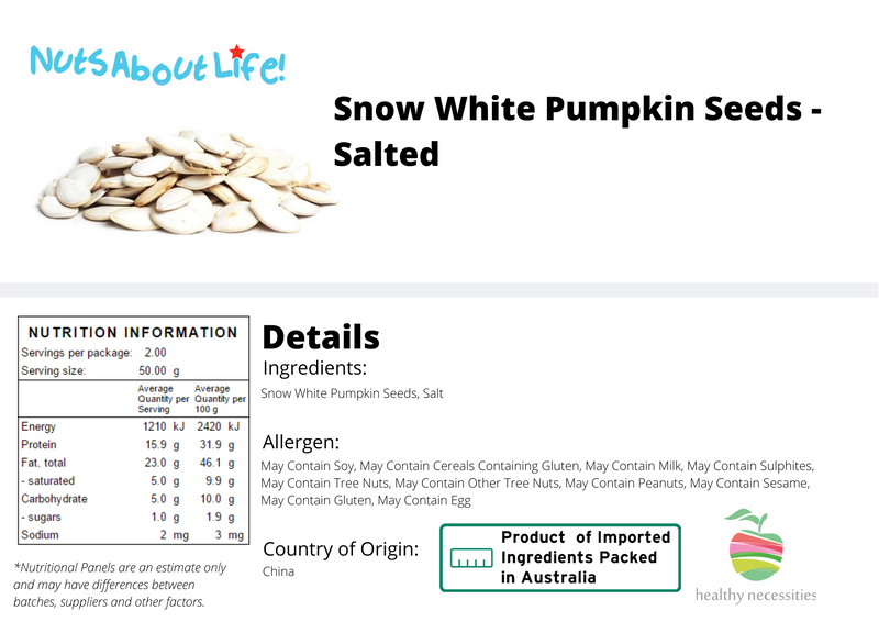 Snow White Pumpkin Seeds Salted