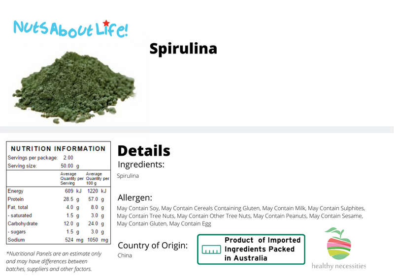 Spirulina Nutritional Information