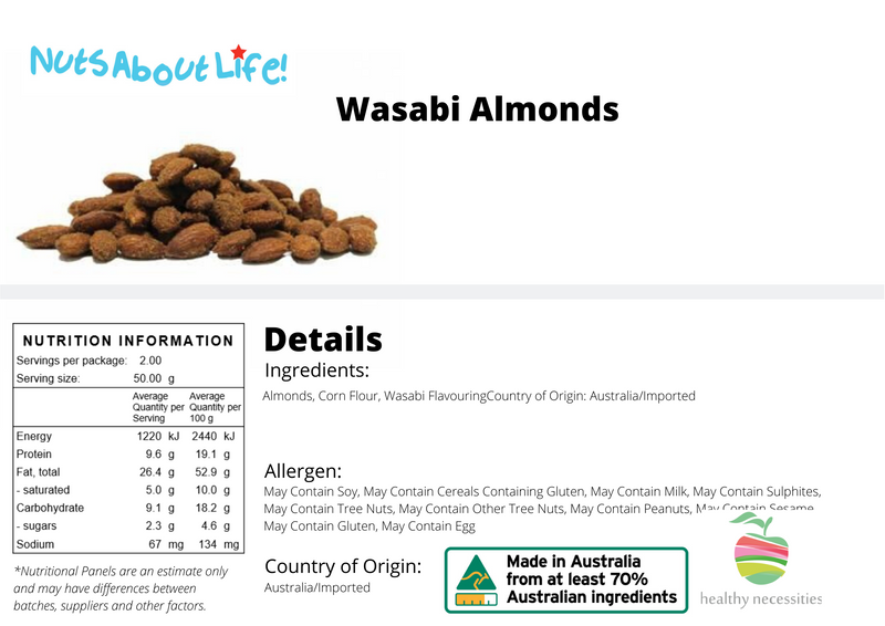 Wasabi Almonds Nutritional Information